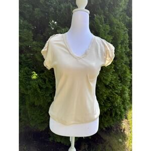 Vintage College Town Lace Cut Out Shirt Size Medium